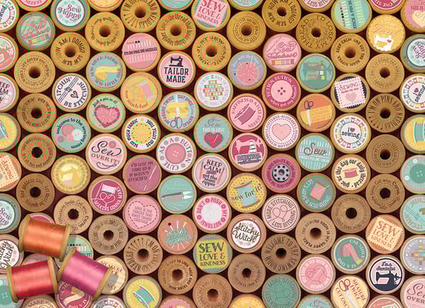 Pussel Sew Happy! 1000 bitar, Cobble Hill