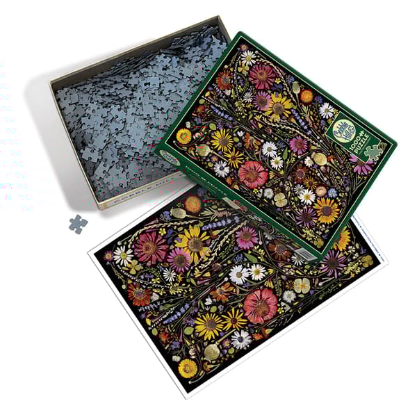 Puslespill Flower Press: Happiness 1000 brikker, Cobble Hill