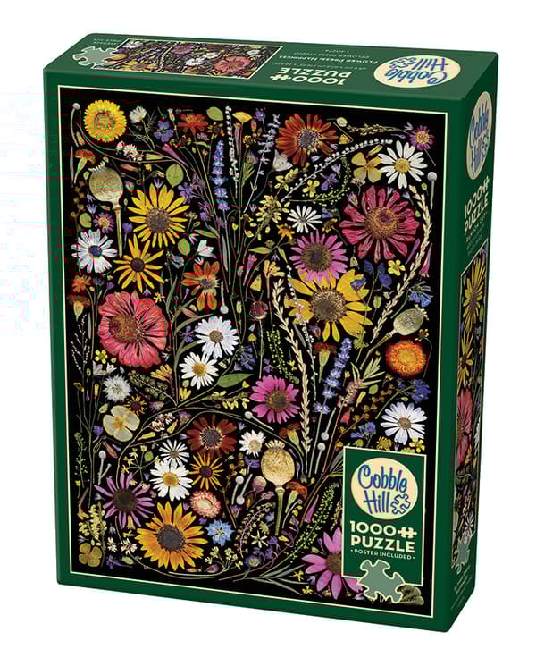 Puslespill Flower Press: Happiness 1000 brikker, Cobble Hill