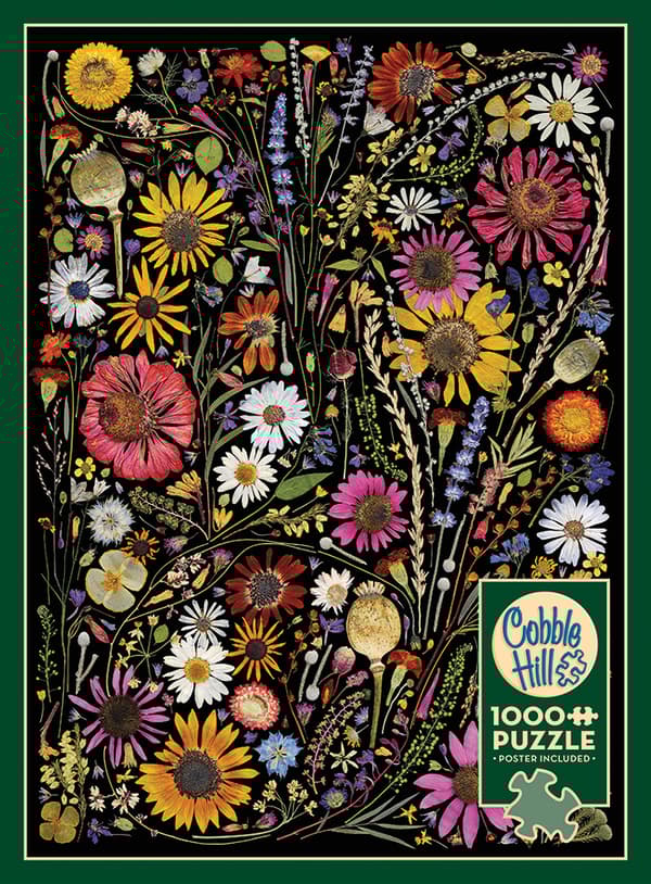 Puslespill Flower Press: Happiness 1000 brikker, Cobble Hill