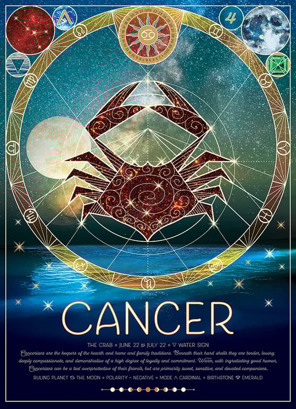 Pussel Zodiac Cancer 500 bitar, Cobble Hill