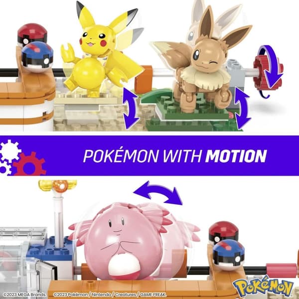 Konstruktionssats Pokémon Mega Construx - Forest Pokémon Center 648 Delar