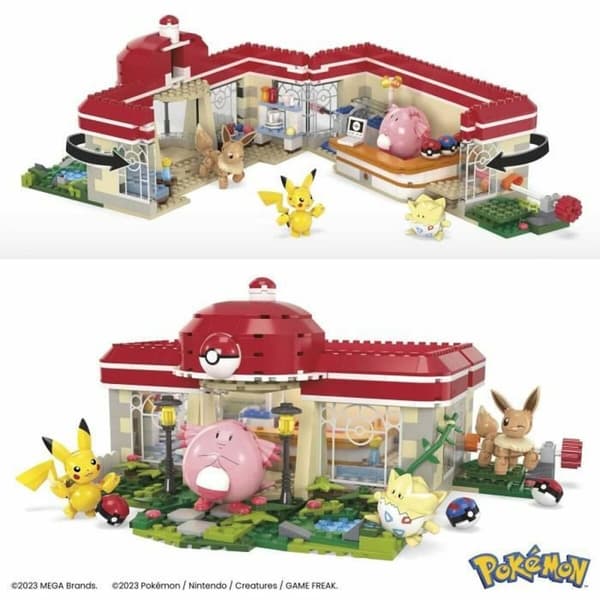 Konstruktionssats Pokémon Mega Construx - Forest Pokémon Center 648 Delar