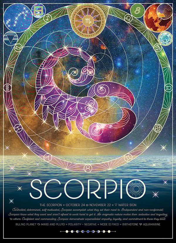 Puslespill Zodiac Scorpio 500 brikker, Cobble Hill