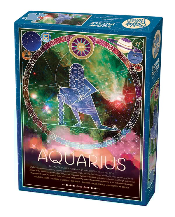 Pussel Zodiac Aquarius 500 bitar, Cobble Hill