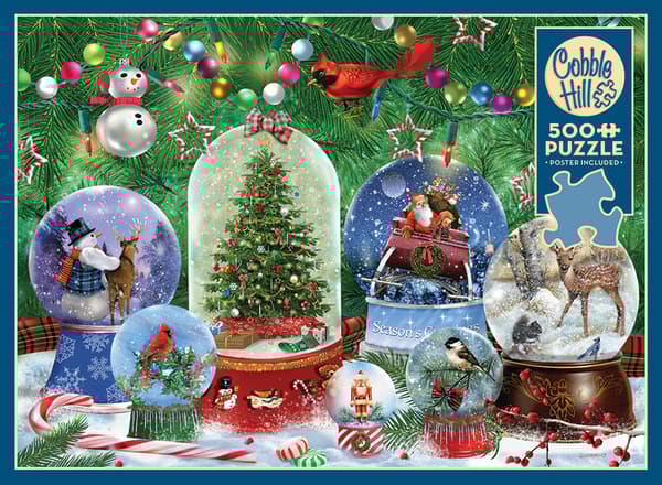 Pussel Snow Globes 500 bitar, Cobble Hill