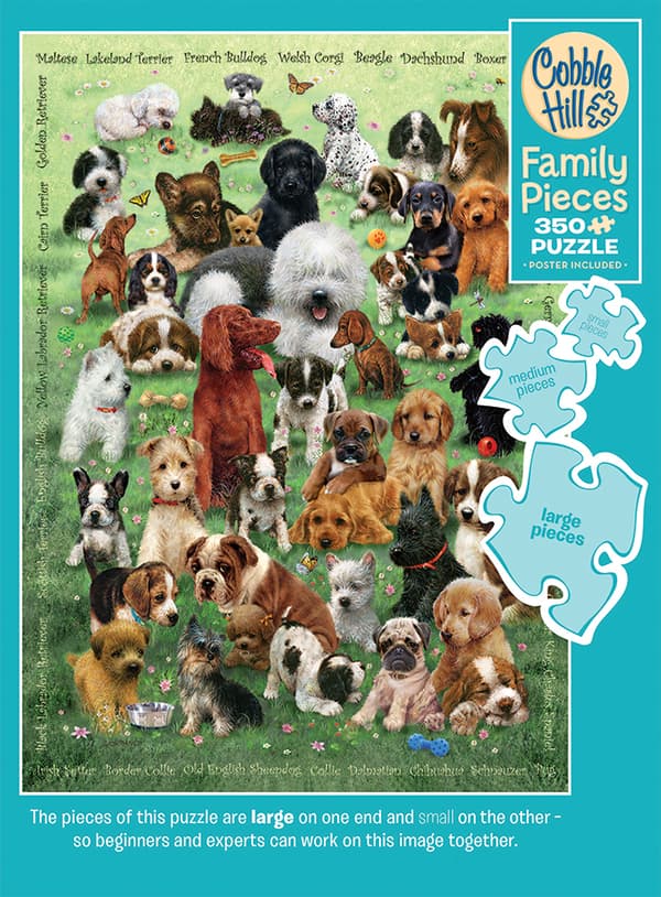 Pussel Puppy Love (Family) 350 bitar, Cobble Hill