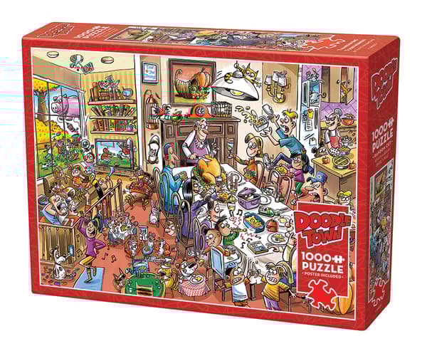 Puslespill DoodleTown: Thanksgiving Togetherness 1000 brikker, Cobble Hill