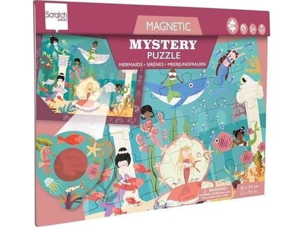 Magnetisk puslespill og 2-i-1-spill Mermaids