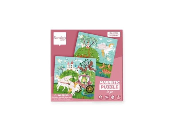 Magnetiska pussel 20x2 + bok Prinsessor