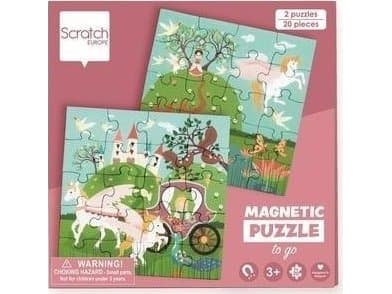 Magnetiska pussel 20x2 + bok Prinsessor