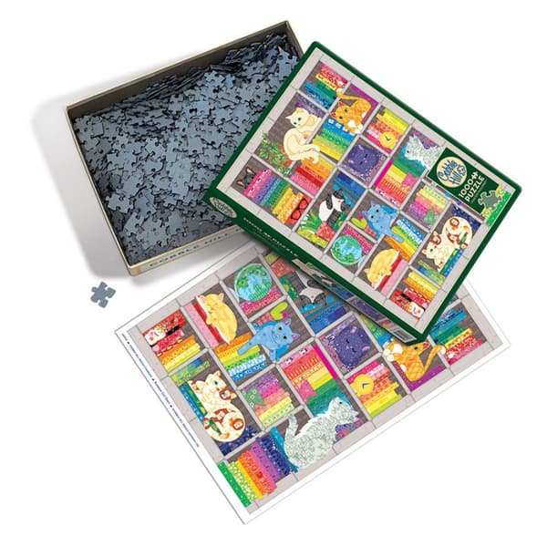 Cobble Hill Pussel - Rainbow Cat Quilt 1000 Bitar
