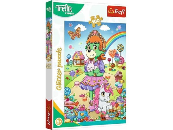 Trefl PUSSEL 100 Glitter Brokatowe Trefliki 14833