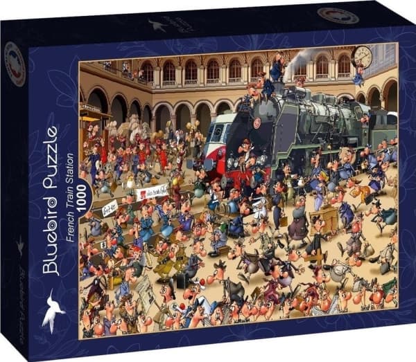 Puzzle 1000 jernbanestasjon i Frankrike
