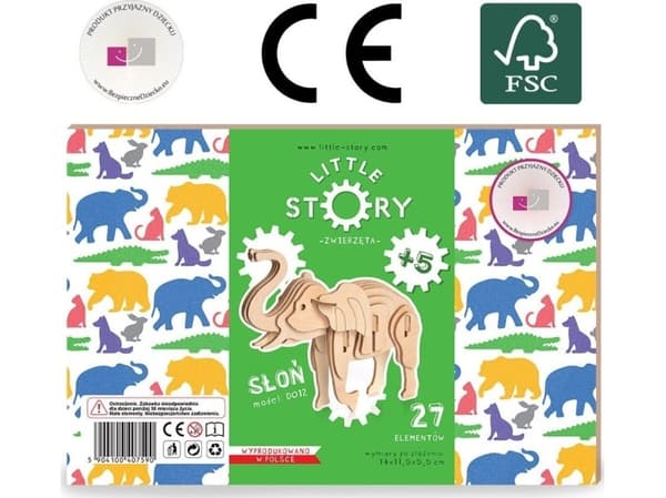 Little-Story Little Story trepuslespill 3D-modell - elefant