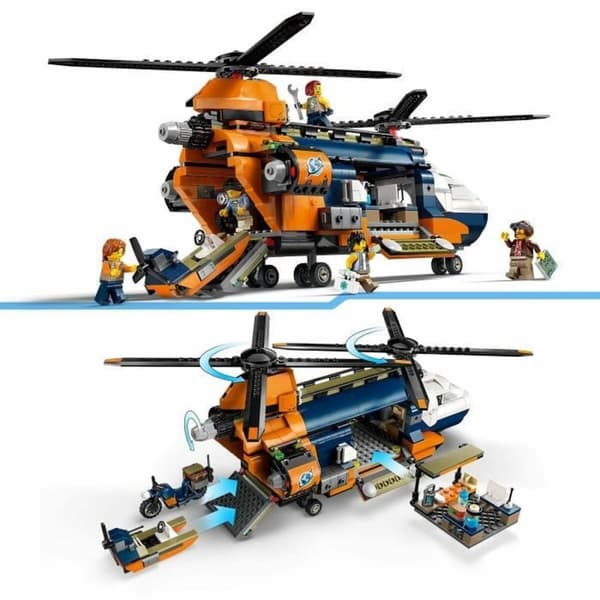 Rakennussetti Lego 60437 Jungle Explorer Helicopter Base Camp Monivärinen