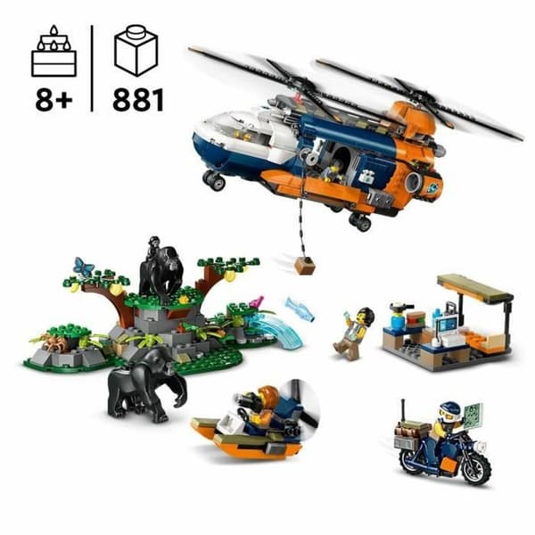 Rakennussetti Lego 60437 Jungle Explorer Helicopter Base Camp Monivärinen