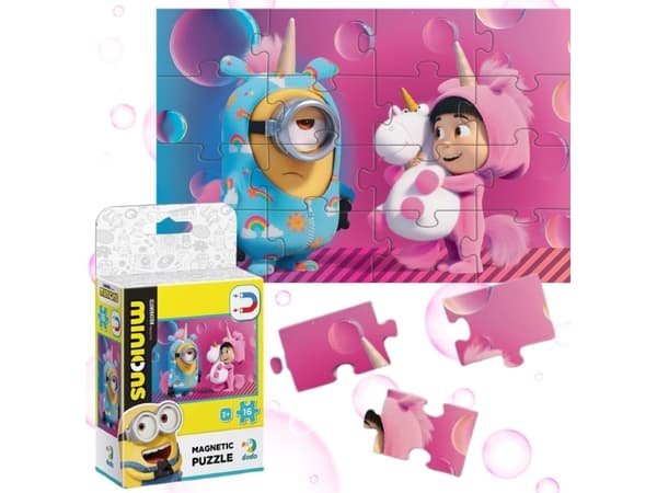 Dodo MAGNEETTISET PALAPELIT MINIONKI 16 ELEMENTTIÄ ARJOITELUUN NUOREMPIEN LASTEN LAPSILLE