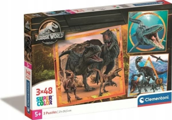 Pussel Square Jurassic World, 3x48 bitar