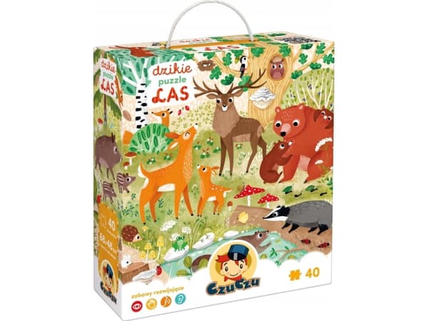 Czuczu Puzzle Vill puslespill - Skog 40 brikker