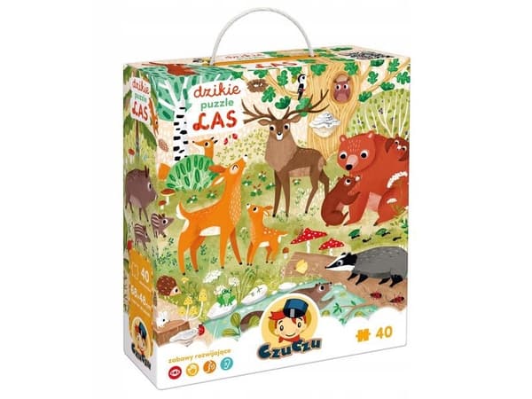 Czuczu Puzzle Vill puslespill - Skog 40 brikker