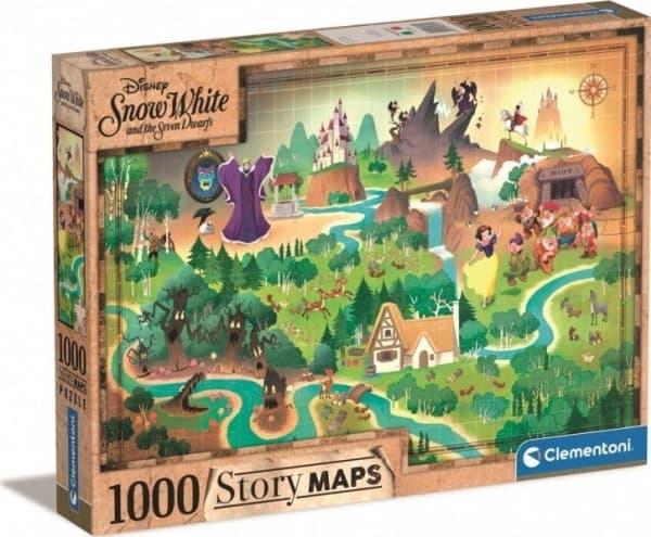 Clementoni Pussel 1000 element Story Maps Snövit