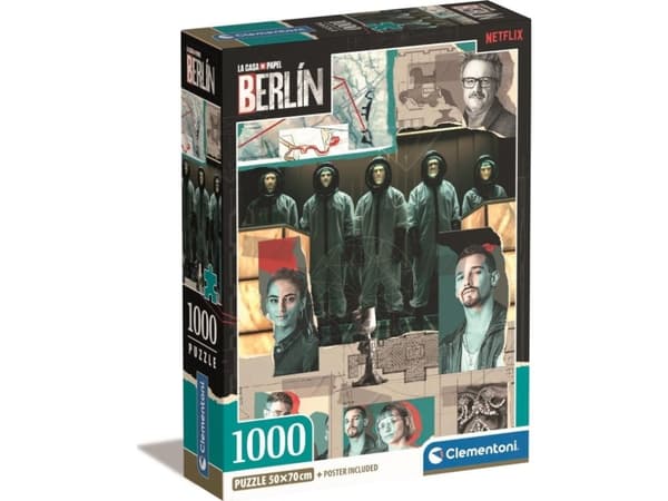Clementoni Puzzle Compact Netflix House of Paper Berlin 1000 palaa