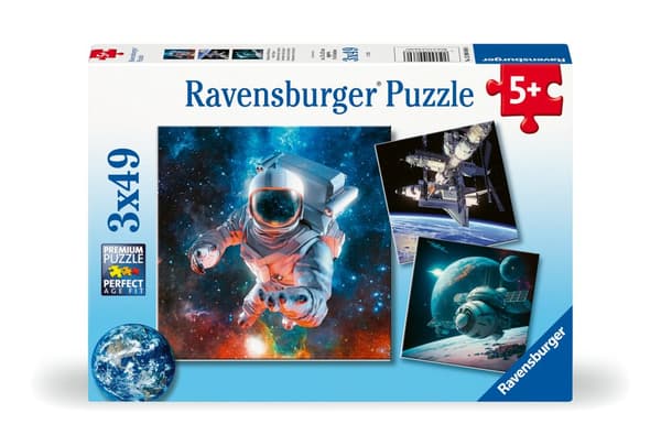 Pussel Space Adventure 3x49 bitar, Ravensburger
