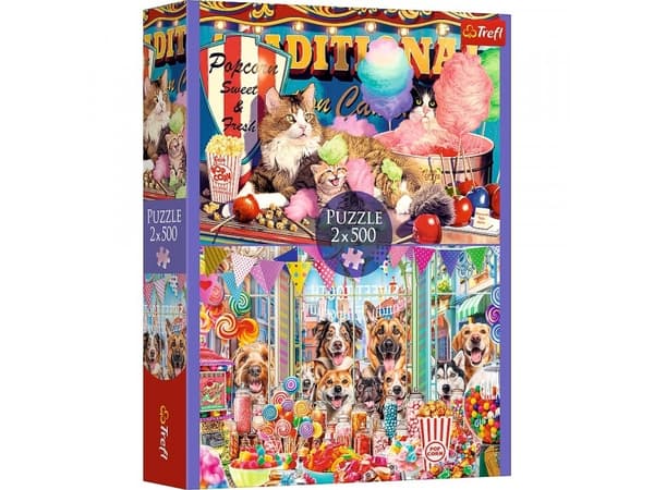 Trefl PUZZLE 2x500 pörröiset ystävät 37495