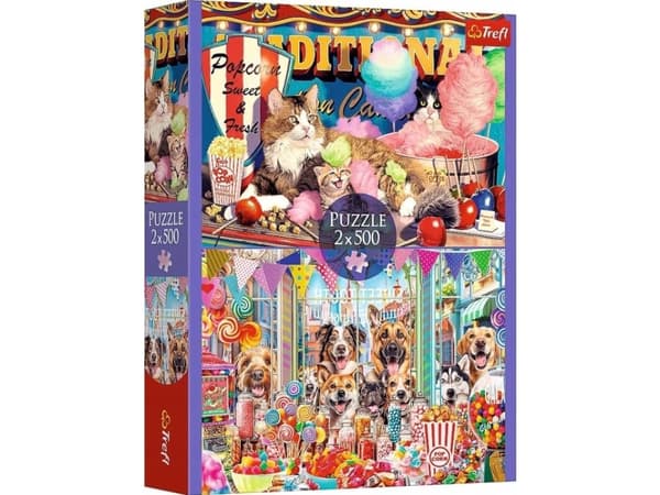 Trefl PUZZLE 2x500 pörröiset ystävät 37495