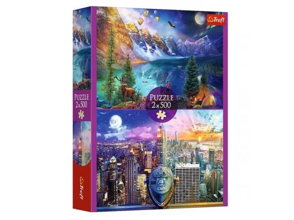 Trefl PUZZLE 2x500 Tur rundt Amerika 37500