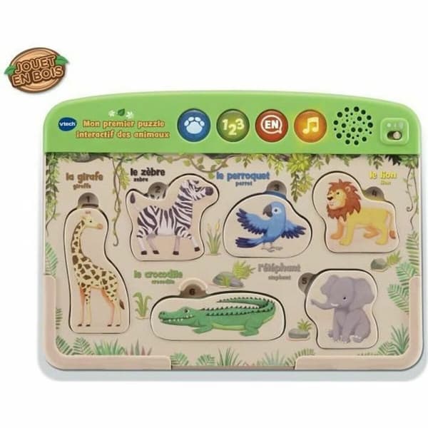Lasten puinen palapeli Vtech Baby Palapeli Puu eläimet