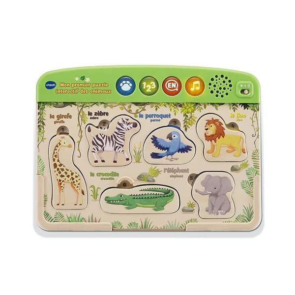 Lasten puinen palapeli Vtech Baby Palapeli Puu eläimet
