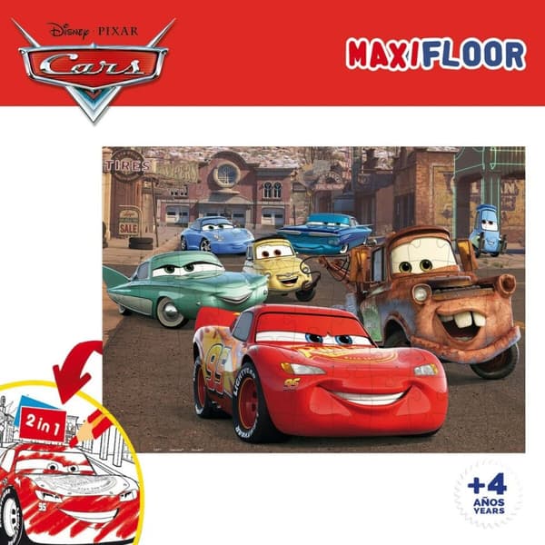 Lasten palapeli Cars Kaksipuolinen 108 Kappaletta 70 x 1,5 x 50 cm (6 osaa)