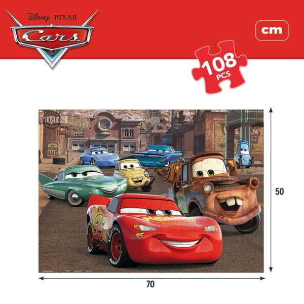 Lasten palapeli Cars Kaksipuolinen 108 Kappaletta 70 x 1,5 x 50 cm (6 osaa)