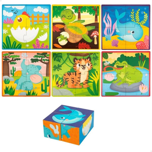 3D Puslespil Lisciani Giochi 22 x 23 x 1 cm dyr 4 Dele (6 enheder)