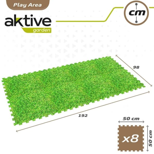 Lasten palapeli Aktive Ruoho 8 Kappaletta Eva-kumi 50 x 0,4 x 50 cm (4 osaa)