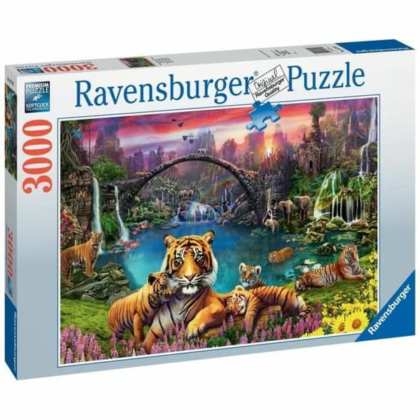 Pussel Ravensburger Tigers in the lagoon 3000 Delar