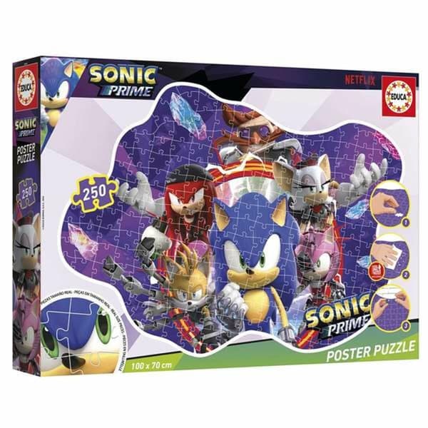 Sæt med 4 Puslespil Sonic Prime 250 Dele