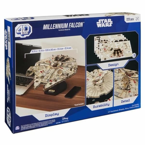 Byggsats Star Wars Millennium Falcon 223 piezas 43 x 31,4 x 22,4 cm Grå Multicolour