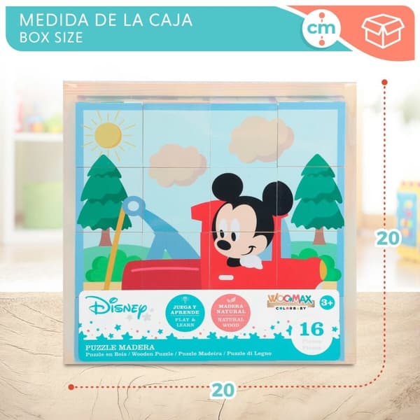 Børne Puslespil af Træ Disney + 3 år (6 enheder)