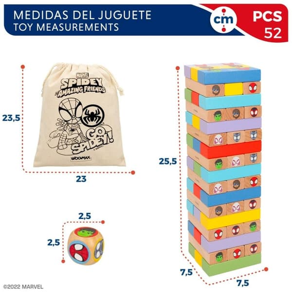 Konstruktionsspil Spidey 52 Dele (6 enheder)