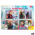 Miniatyrbilde 1 av 7: Barnepuslespill Frozen Dobbeltsidig 4-i-1 48 Deler 35 x 1,5 x 25 cm (6 enheter)