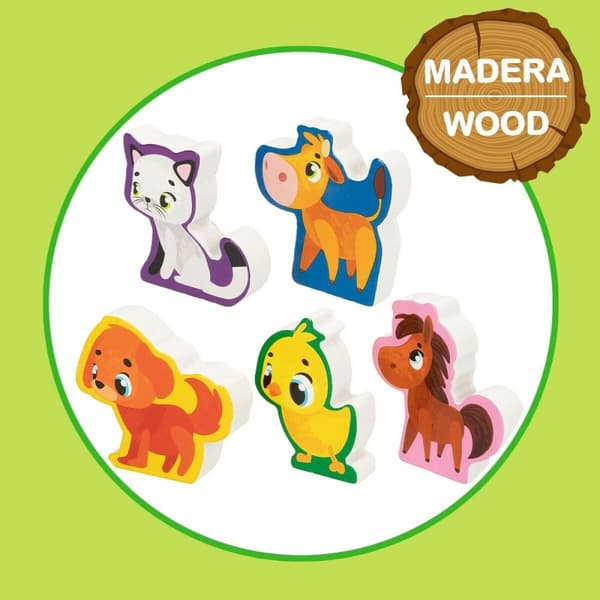 Barnepuslespill Lisciani Giochi 48 x 1 x 36 cm Gård 12 Deler 27 Deler (6 enheter)