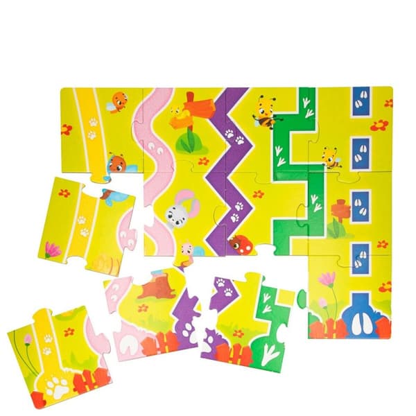 Barnepuslespill Lisciani Giochi 48 x 1 x 36 cm Gård 12 Deler 27 Deler (6 enheter)
