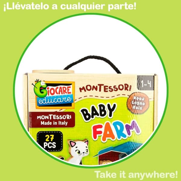 Barnepuslespill Lisciani Giochi 48 x 1 x 36 cm Gård 12 Deler 27 Deler (6 enheter)