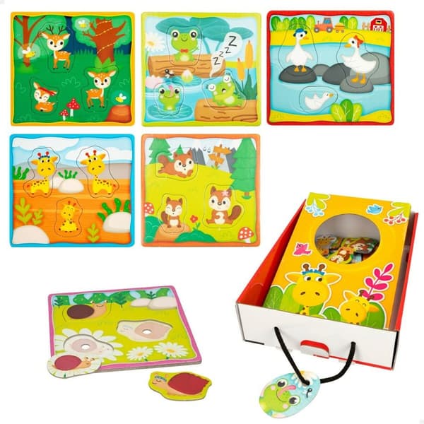 Barnepuslespill Lisciani Giochi 16 x 0,5 x 15 cm Berøringsplate 18 Deler (6 enheter)