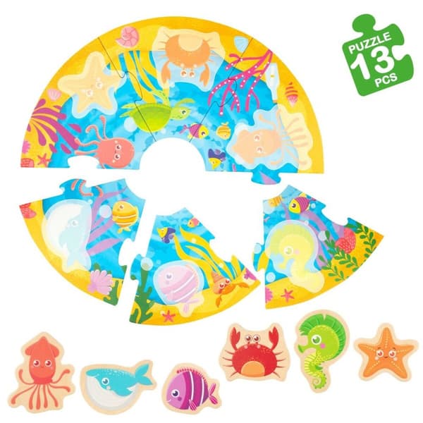 Barnepuslespill Lisciani Giochi 33 x 1 x 32 cm Marineblå 6 Deler 13 Deler (6 enheter)