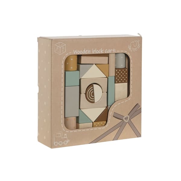 Spill av tre Home ESPRIT Gul Brun Naturell Mint