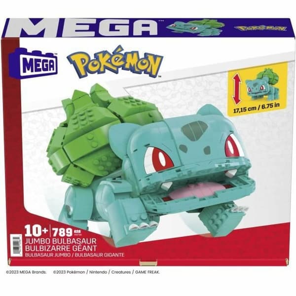 Rakennussarja Pokémon Mega Construx - Jumbo Bulbasaur 789 Kappaletta